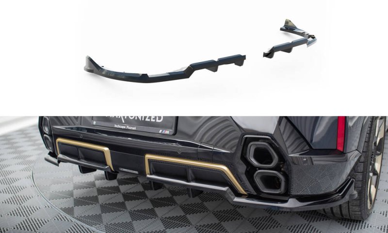 Maxton Mittlerer Cup Diffusor Heck Ansatz BMW XM G09 schwarz Hochglanz BM-XM-1-RSD1G+RD1-G