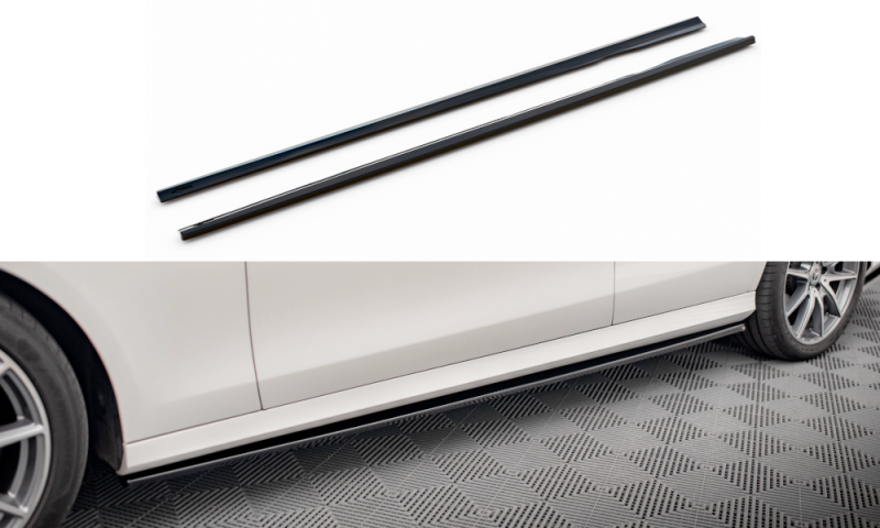 Maxton Seitenschweller Ansatz für Mercedes-Benz E AMG-Line W213 Facelift schwarz Hochglanz ME-E-213F-AMGLINE-SD1-G