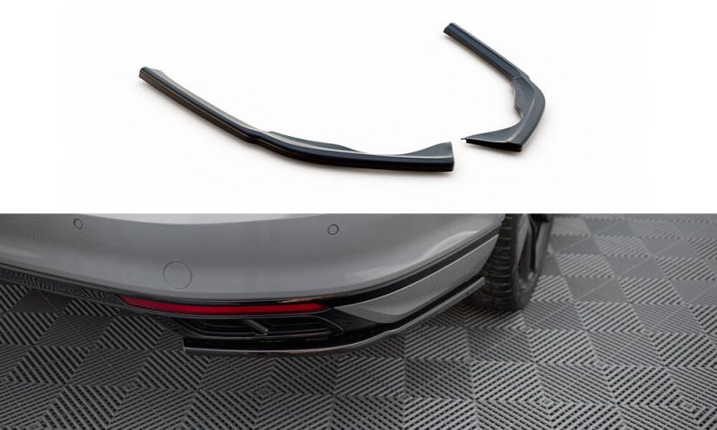 Maxton Heck Ansatz Flaps Diffusor VW Passat R-Line B8 Facelift schwarz Hochglanz VW-PA-B8F-RLINE-RSD1-G