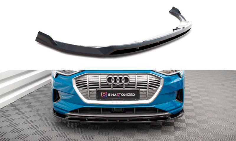 Maxton Front Ansatz V.2 für Audi e-tron schwarz Hochglanz AU-ETRON-1-FD2G+FD2R-G