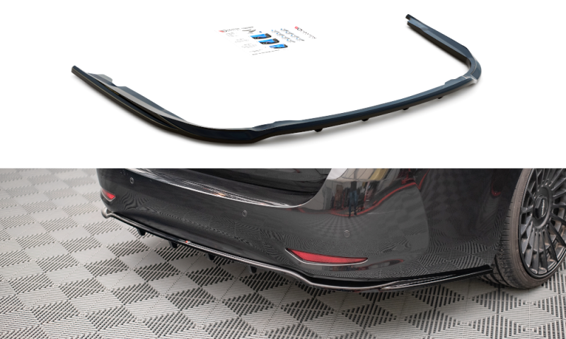 Maxton Mittlerer Diffusor Heck Ansatz DTM Look für Toyota Avensis Mk3 Facelift schwarz Hochglanz TO-AV-3F2-RD1G+RD2-G