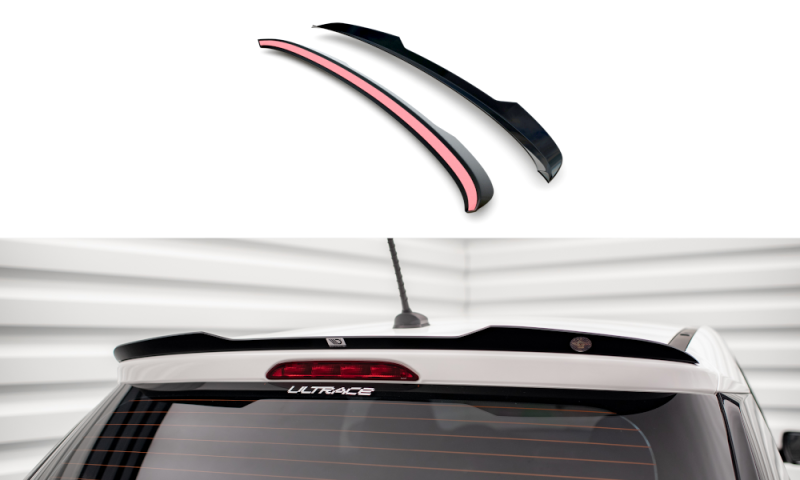 Maxton Spoiler CAP für Hyundai I20 Mk2 Facelift schwarz Hochglanz HY-I20-2F-CAP1-G