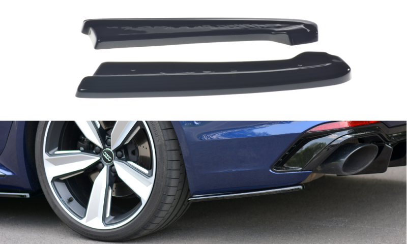 Maxton Heck Ansatz Flaps Diffusor für Audi RS4 B9 Avant schwarz Hochglanz AU-RS4-B9-AV-RSD1-G