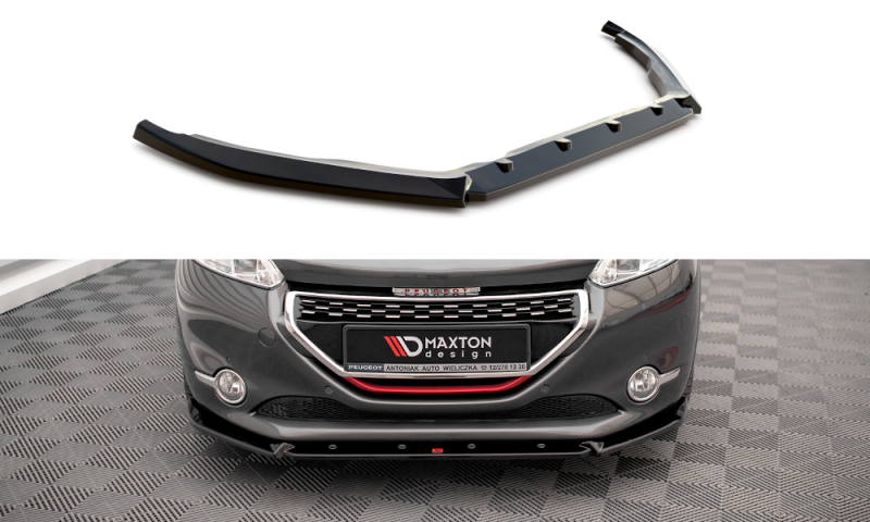 Maxton Front Ansatz V.2 für Peugeot 208 GTi Mk1 schwarz Hochglanz PE-208-1-GTI-FD2-G