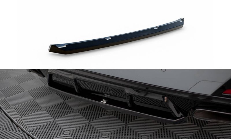 Maxton Mittlerer Cup Diffusor Heck Ansatz BMW M440i Gran Coupe G26 schwarz Hochglanz BM-4-G26-MPACK-GC-RD2-G