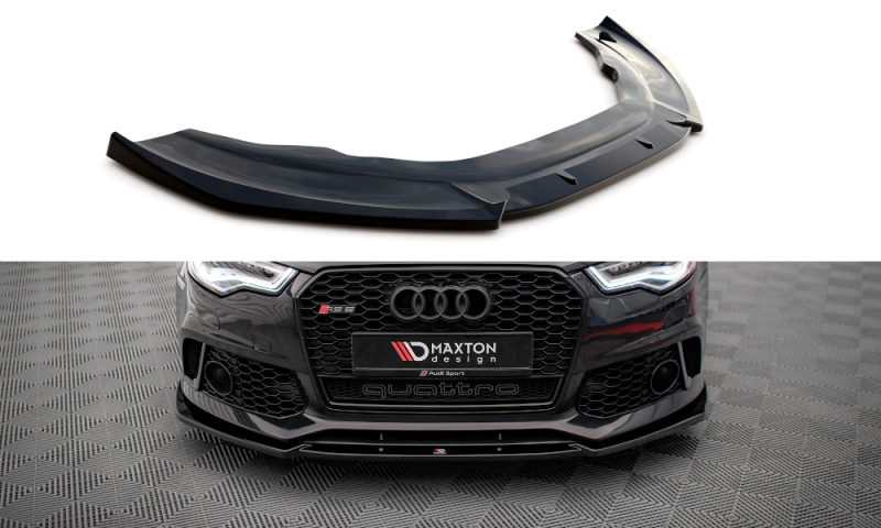 Maxton Front Ansatz für Audi A6 RS6 Look C7 schwarz Hochglanz AU-A6-C7-RS6LOOK-FD1-G