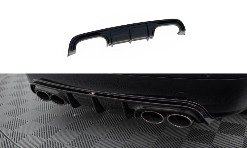 Maxton Diffusor Heck Ansatz für Mercedes-Benz CLK W209 schwarz Hochglanz ME-CLK-209-RS1-G