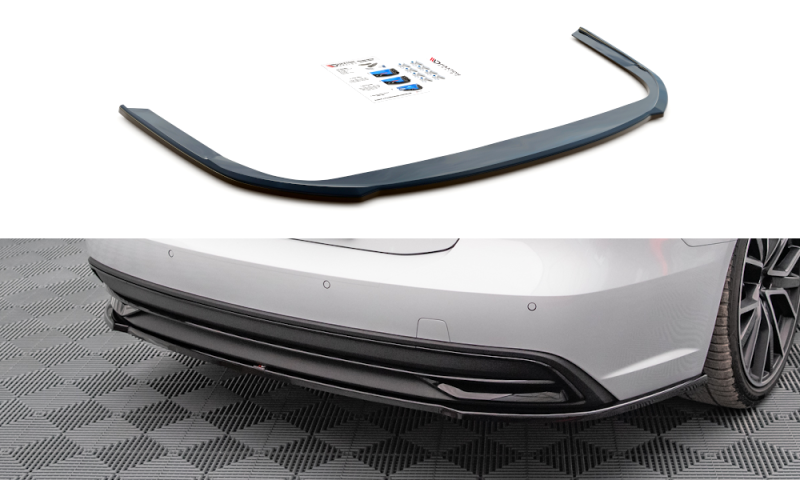 Maxton Mittlerer Diffusor Heck Ansatz für Audi A7 C8 schwarz Hochglanz AU-A7-C8-RD1-G