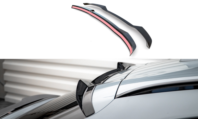 Maxton Spoiler CAP V.2 für BMW X4 M-Paket G02 Facelift schwarz Hochglanz BM-X4-02F-MPACK-CAP1-G