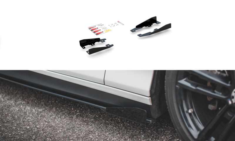 Maxton Side Flaps BMW 1er F20 M135i / M140i / M-Paket schwarz Hochglanz BM1F20FMCNC-SRF1-G