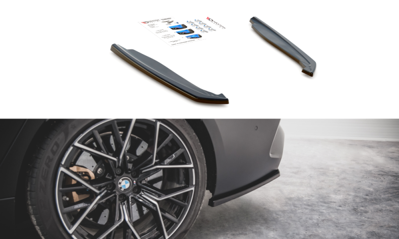 Maxton Heck Ansatz Flaps Diffusor V.2 für BMW M8 Gran Coupe F93 schwarz Hochglanz BM-M8-G16-GC-RSD2-G