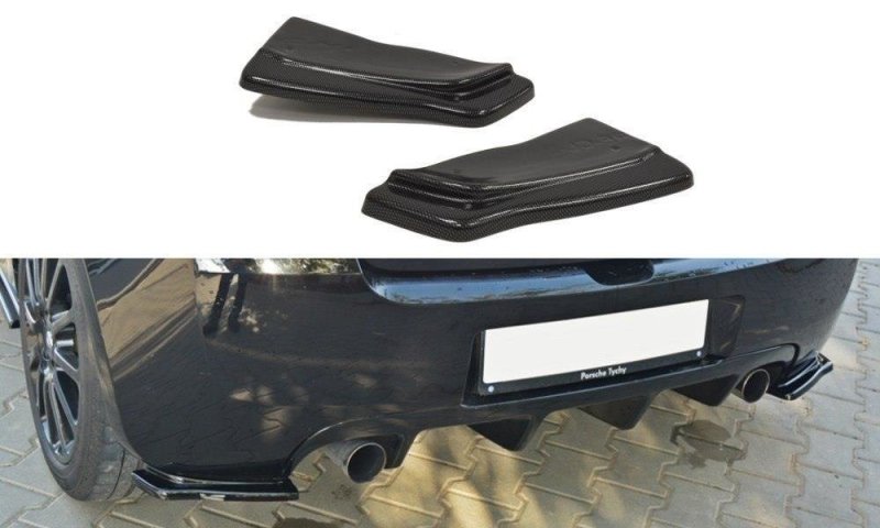 Maxton Heck Ansatz Flaps Diffusor für RENAULT CLIO III RS Carbon Look  RE-CL-3-RS-RSD1-C