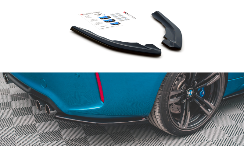 Maxton Heck Ansatz Flaps Diffusor V.2 für BMW M2 F87 schwarz Hochglanz BM-2-87-M-RSD2-G