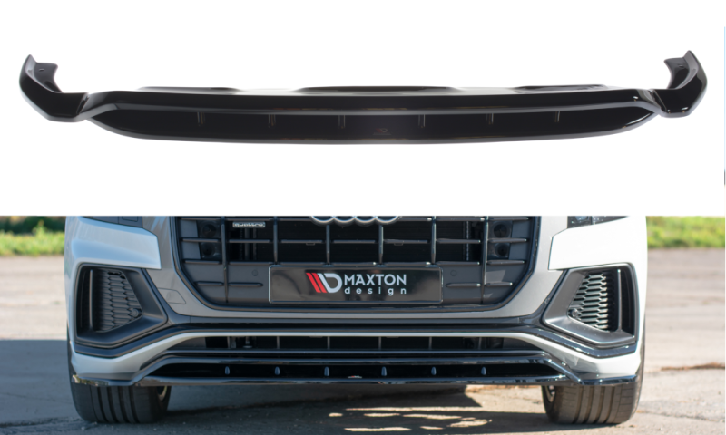 Maxton Front Ansatz für  Audi Q8 S-line schwarz Hochglanz AU-Q8-1-SLINE-FD1G+FD1R-G