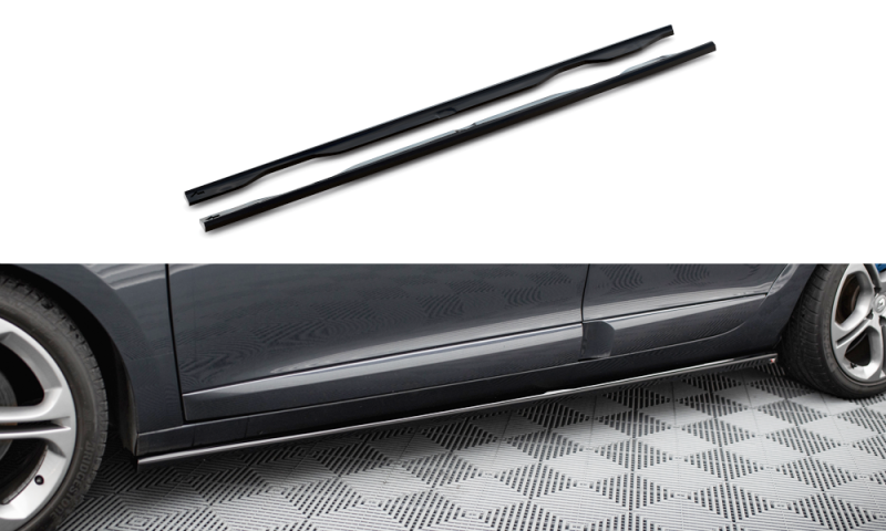 Maxton Seitenschweller Ansatz Renault Megane GT MK3 Facelift schwarz Hochglanz RE-ME-3-GT-SD1-G