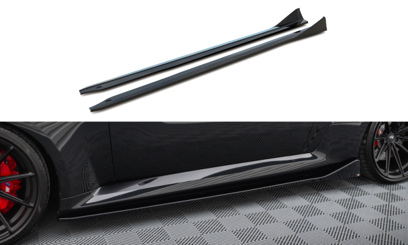 Maxton Seitenschweller Ansatz für V.4 BMW M2 G87 schwarz Hochglanz BM-M2-G87-SD4-G