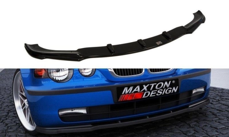 Maxton Front Ansatz für BMW 3er E46 COMPACT schwarz Hochglanz BM-3-46-CT-FD1-G