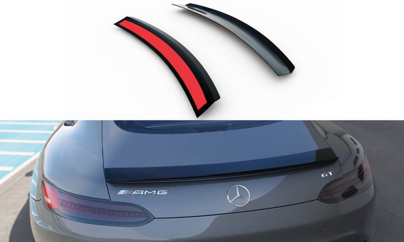 Maxton Spoiler CAP Abrisskante Mercedes-AMG GT / GT S C190 Facelift schwarz Hochglanz ME-AMG-GT-1-CAP1-G