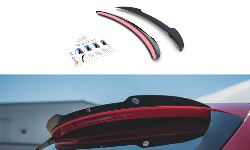 Maxton Spoiler CAP für Mercedes-Benz CLA Shooting Brake AMG-Line (X118) schwarz Hochglanz ME-CLA-118-AMGLINE-ES-CAP1-G