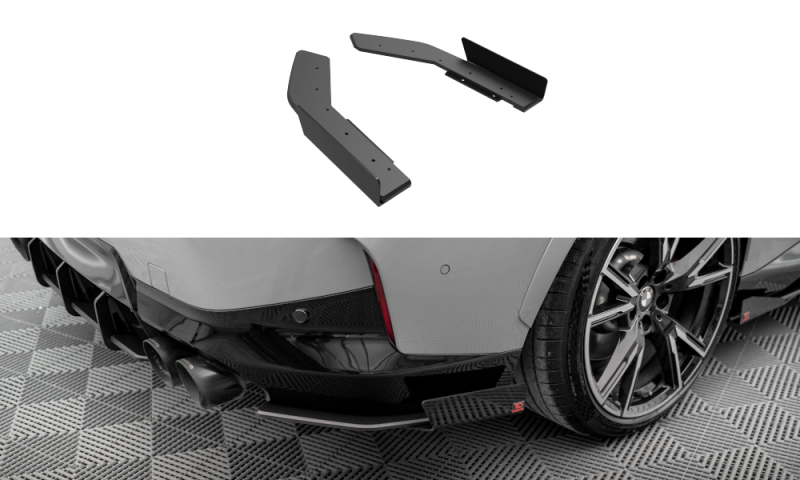 Maxton Street Pro Heck Ansatz Flaps Diffusor +Flaps für BMW 2 Coupe M240i G42 schwarz Hochglanz BM242MCNC-RSD1B+RSF1-G