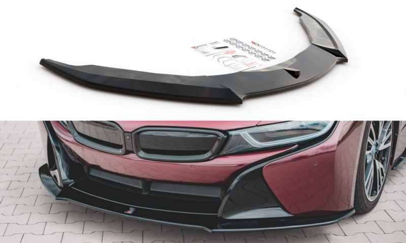 Maxton Front Ansatz für BMW i8 schwarz Hochglanz BM-I8-1-FD1-G