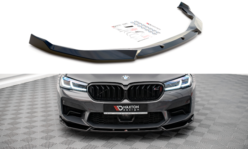 Maxton Front Ansatz V.1 für BMW M5 F90 Facelift schwarz Hochglanz BM-5-90F-M-FD1-G