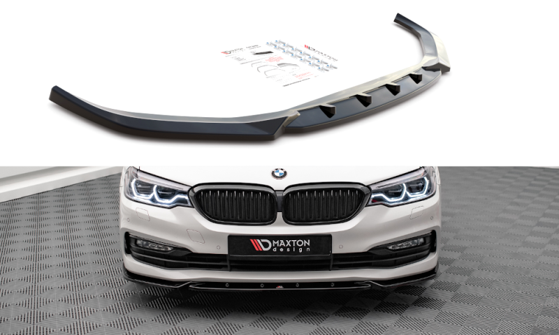 Maxton Front Ansatz V.2 für BMW 5er G30 schwarz Hochglanz BM-5-G30-FD2-G