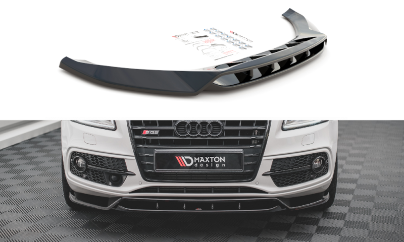 Maxton Front Ansatz für Audi SQ5 Mk1 (8R) schwarz Hochglanz AU-SQ5-1-FD1G+FD1R-G