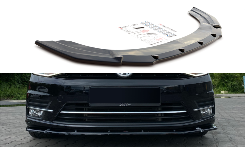 Maxton Front Ansatz für Volkswagen Caddy Mk. 4 schwarz Hochglanz VW-CA-4-FD1-G