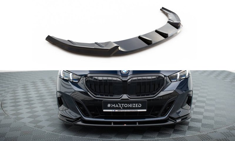 Maxton Front Ansatz V.1 BMW 5er / i5 M-Paket G60 schwarz Hochglanz BM-5-G60-MPACK-FD1-G