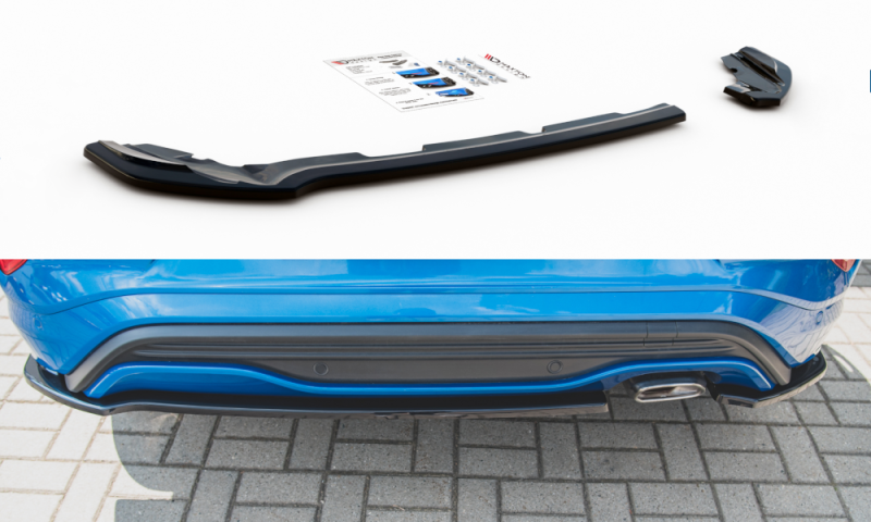 Maxton Heck Ansatz Flaps Diffusor für Ford Puma ST-Line schwarz Hochglanz FO-PU-1-STLINE-RSD1-G