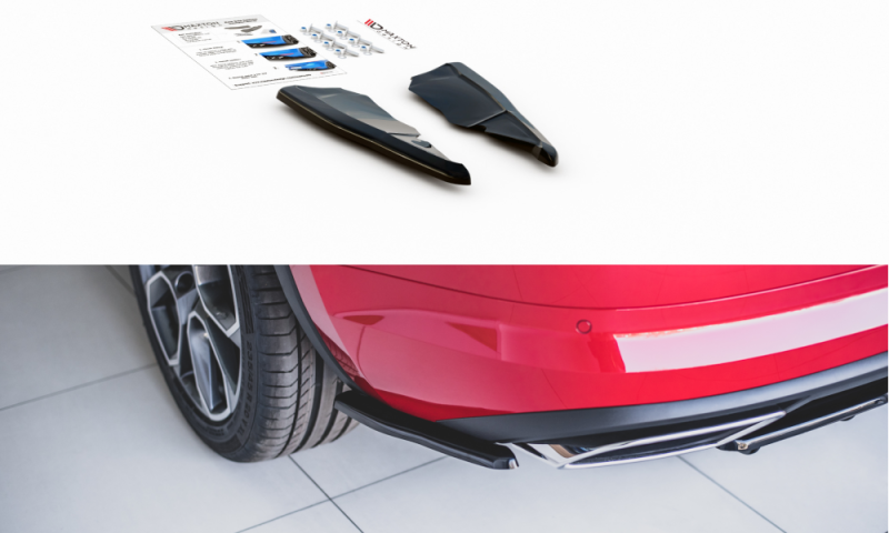 Maxton Heck Ansatz Flaps Diffusor für Skoda Kodiaq RS schwarz Hochglanz SK-KO-1-RS-RSD1-G