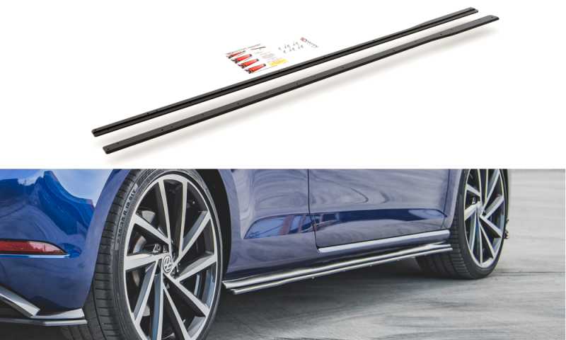 Maxton Racing Seitenschweller Ansatz für VW Golf 7 R / R-Line Facelift VWGO7FRCNC-SD2B