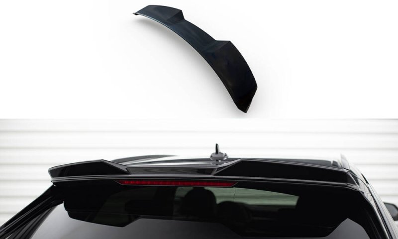 Maxton HeckSpoiler CAP Abrisskante Abrisskante 3D Audi Q8 / SQ8 / Q8 S-Line Mk1 schwarz Hochglanz AU-SQ8-1-CAP3D1-G