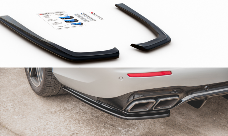 Maxton Heck Ansatz Flaps Diffusor für Mercedes-Benz E63 AMG Kombi/Limousine S213/W213 schwarz Hochglanz ME-E-213-63-ES-RSD1-G