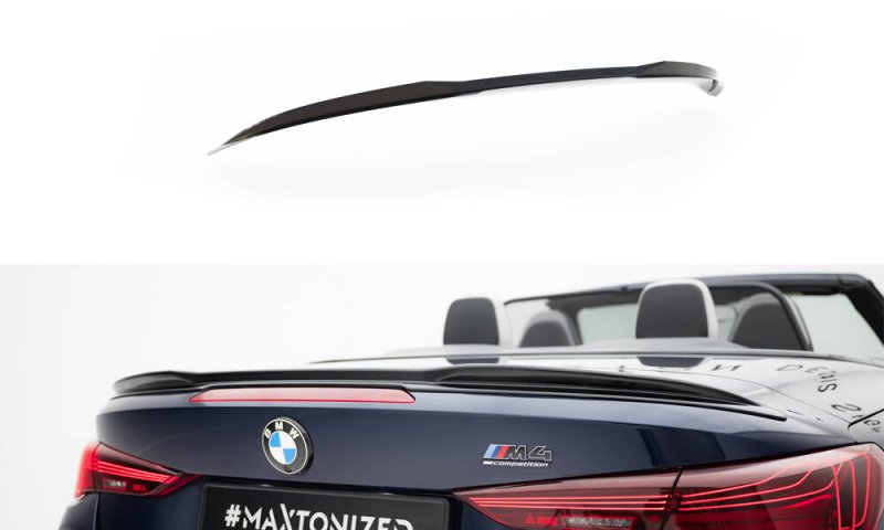 Maxton Spoiler CAP Abrisskante 3D BMW M4 Cabrio G83 / 4 Cabrio G23 schwarz Hochglanz BM-M4-G83-CA-CAP3D1-G