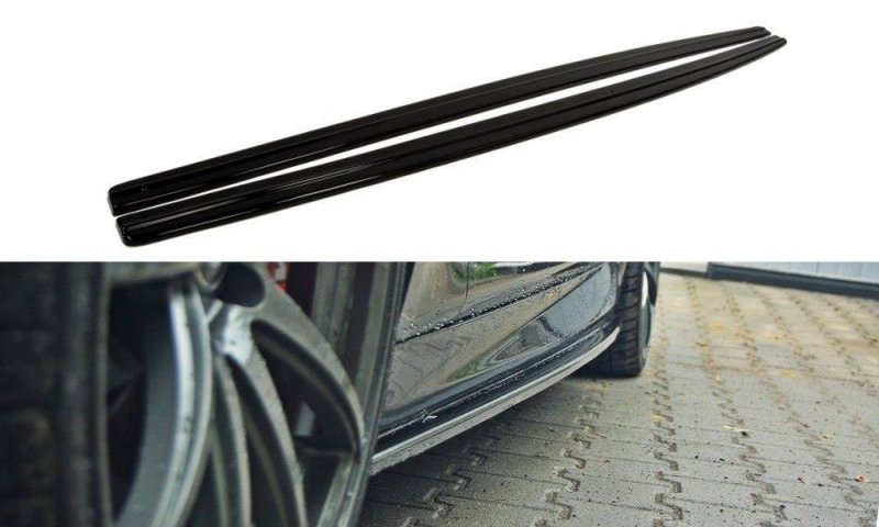 Maxton Seitenschweller Ansatz für BMW 5er F10/ F11 M-POWER/ M Paket schwarz Hochglanz BM-5-11-MPACK-SD1-G