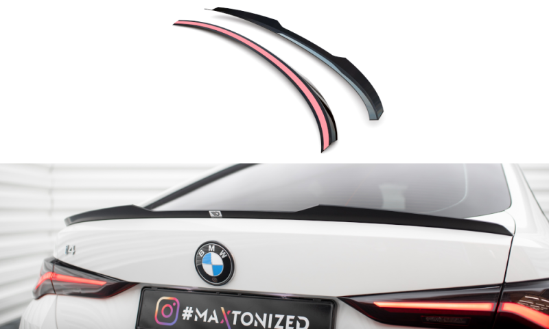 Maxton Spoiler CAP für BMW i4 M-Paket G26 schwarz Hochglanz BM-I4-G26-MPACK-CAP1-G