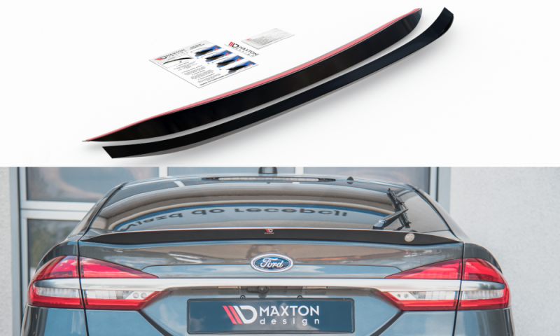 Maxton Spoiler CAP für Ford Mondeo Liftback Mk5 Facelift schwarz Hochglanz FO-MO-5F-LB-CAP1-G