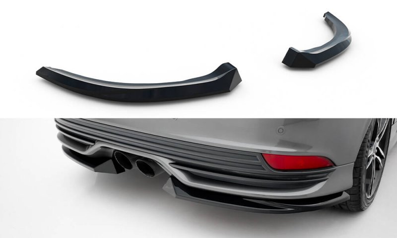 Maxton Heck Ansatz Flaps Diffusor V.3 Ford Focus ST Mk3 Facelift schwarz Hochglanz FO-FO-3F-ST-RSD3-G