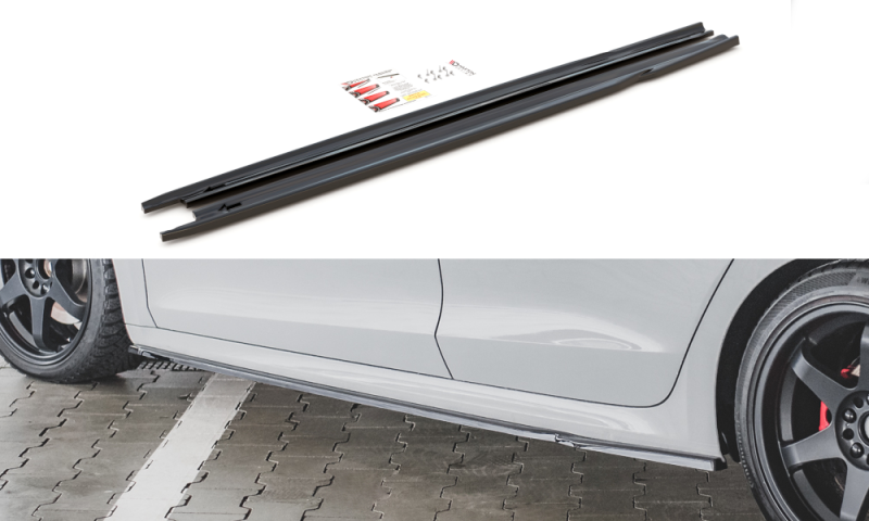 Maxton Seitenschweller Ansatz für V.1 für Skoda Octavia RS Mk4 schwarz Hochglanz SK-OC-4-RS-SD1-G