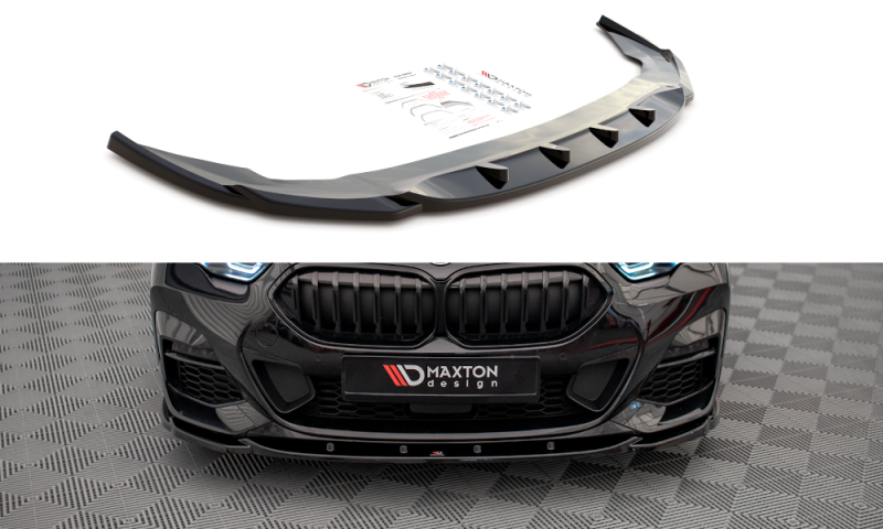 Maxton Front Ansatz V.1 für BMW 2 Gran Coupe M-Paket / M235i F44 schwarz Hochglanz BM-2-44-MPACK-FD1-G