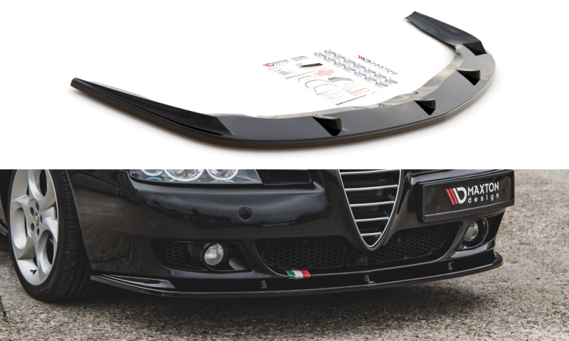 Maxton Front Ansatz für Alfa Romeo 156 Facelift schwarz Hochglanz AL-156F-FD1-G