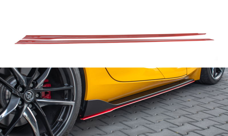 Maxton Seitenschweller Ansatz für V.2 für Toyota Supra Mk5 schwarz Hochglanz TO-SU-5-SD2-G