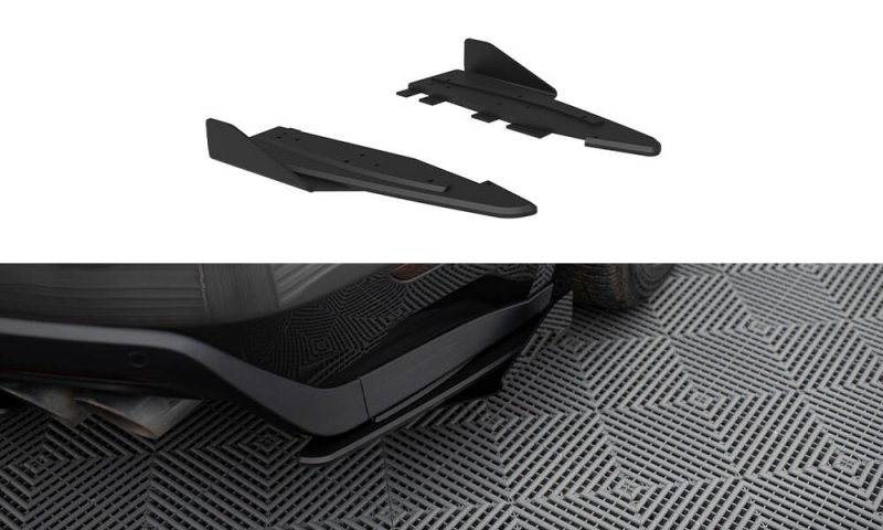 Maxton Street Pro Heck Ansatz Flaps Diffusor + Flaps Ford Mustang GT Mk6 schwarz Hochglanz FOMU6GTCNC-RSD1B+RSF1-G