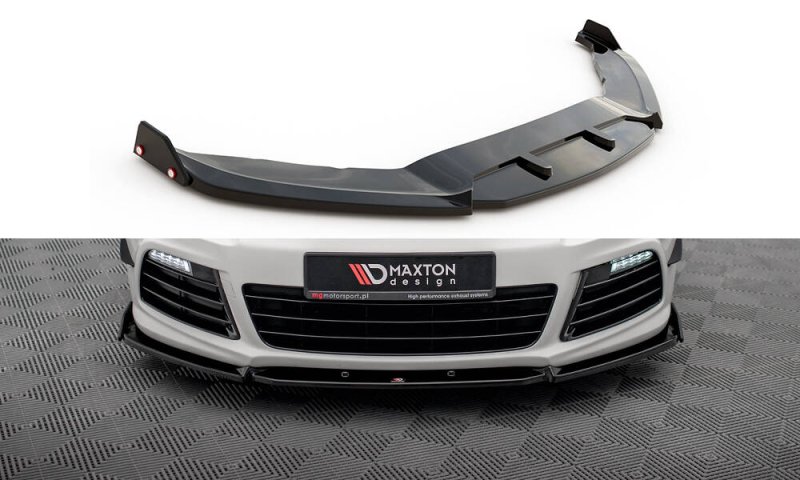 Maxton Front Ansatz V.3 + Flaps VW Scirocco R Mk3 VW-SC-3-R-FD3G+FSF1B