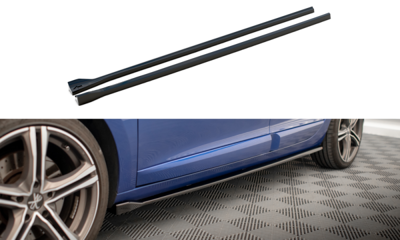 Maxton Seitenschweller Ansatz für Renault Megane GT Line Grandtour Mk3 Facelift schwarz Hochglanz RE-ME-3F-GT-K-SD1-G
