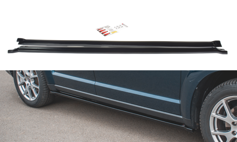 Maxton Seitenschweller Ansatz für Fiat Freemont schwarz Hochglanz FI-FR-1-SD1-G