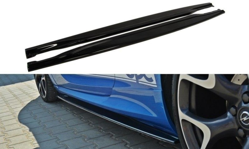Maxton Seitenschweller Ansatz für OPEL ASTRA J OPC / VXR schwarz Hochglanz OP-AS-4-OPC-SD1-G