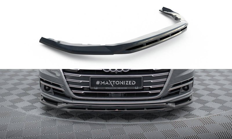 Maxton Front Ansatz Audi A8 D5 schwarz Hochglanz AU-A8-D5-FD1G+FD1R-G